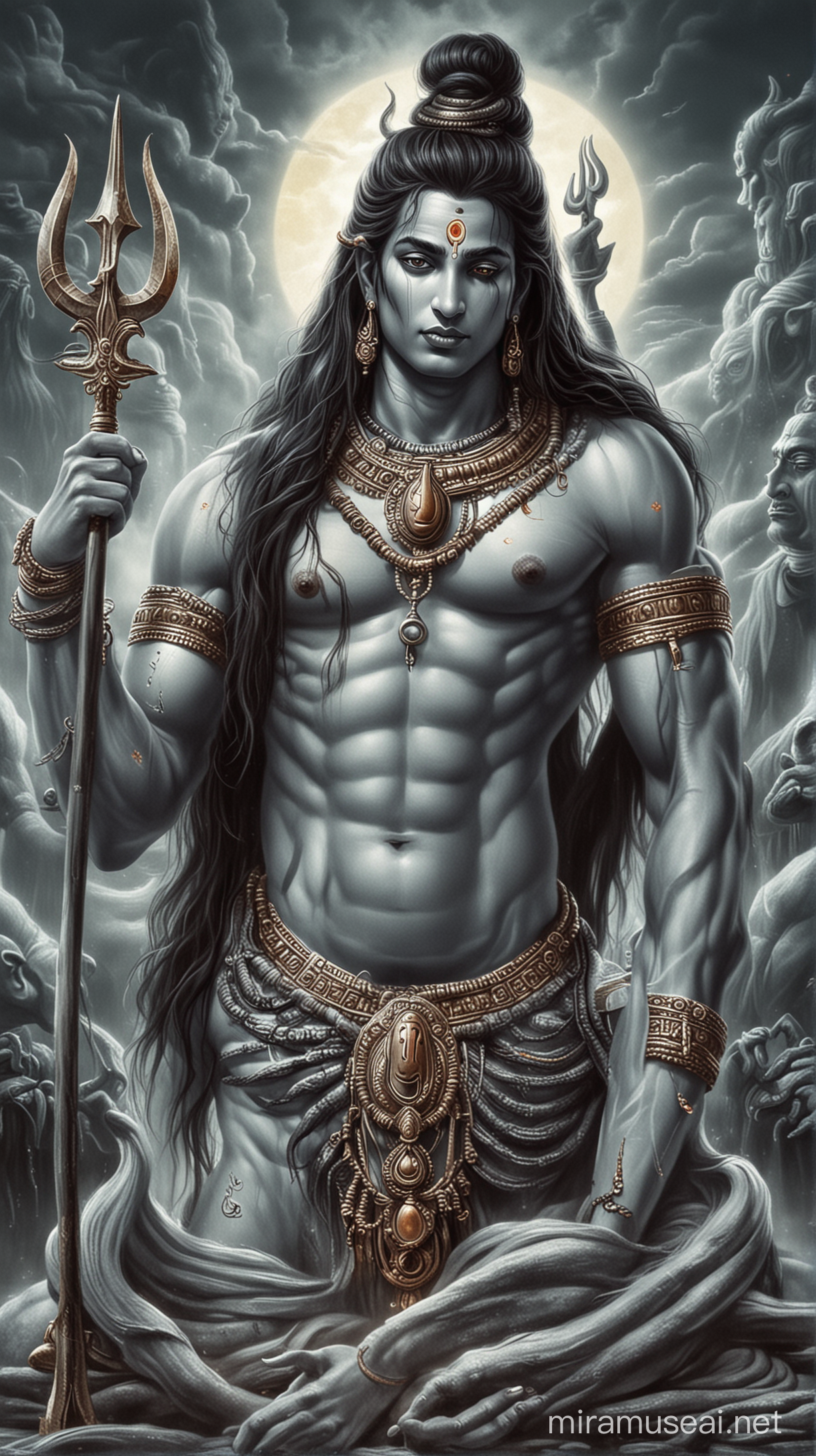 Devotional Artwork Lord Shivas Divine Love