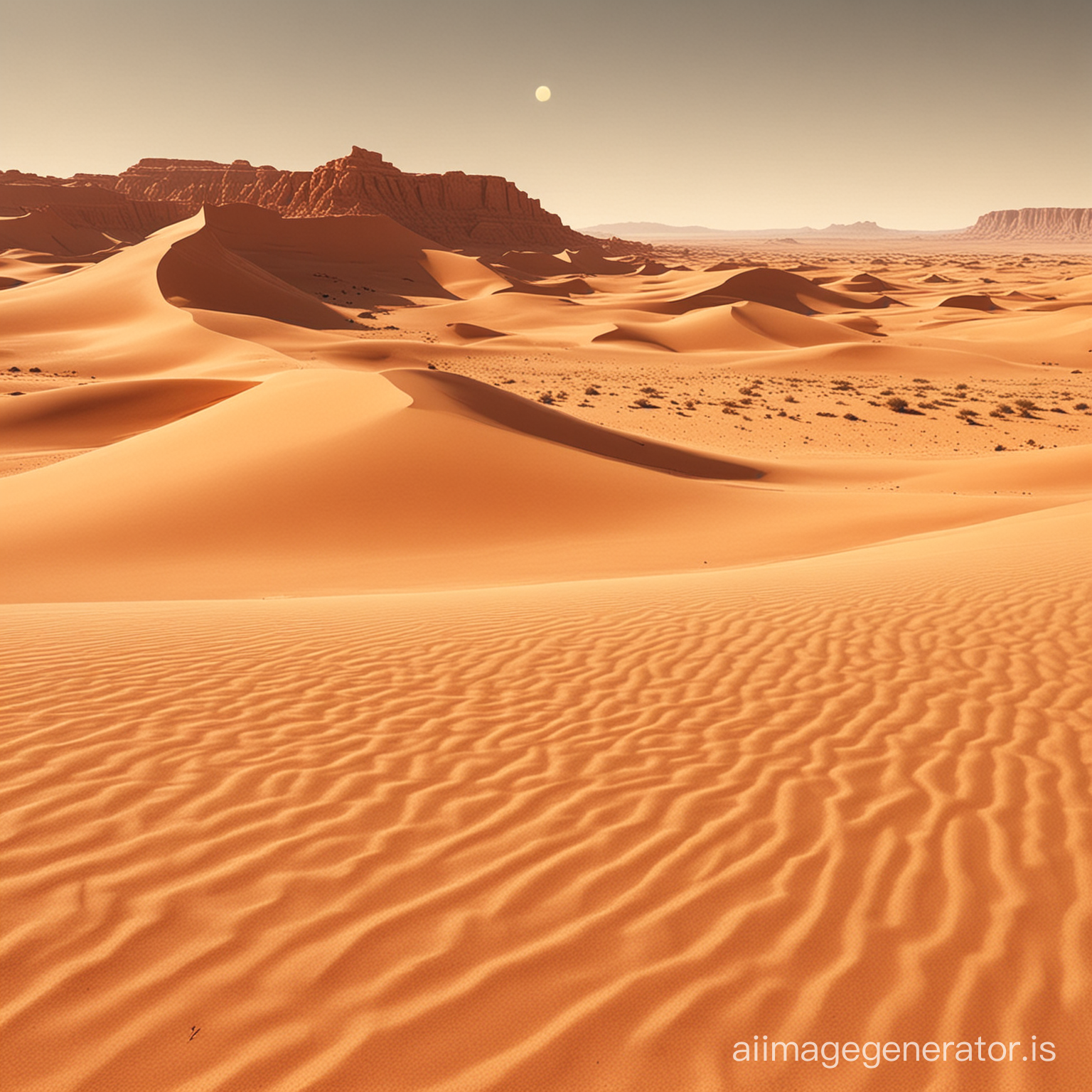 creat a image of the sahara desert in cartoon
