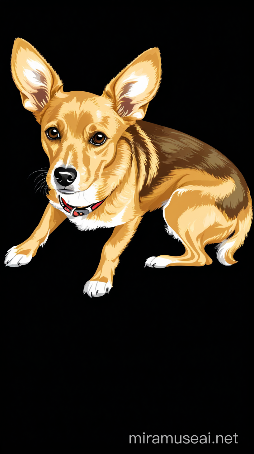 create a chipin dog illustration