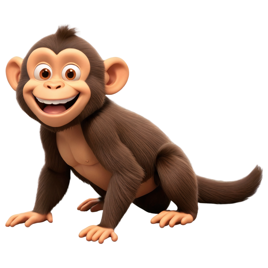a cartoon monkey smiling