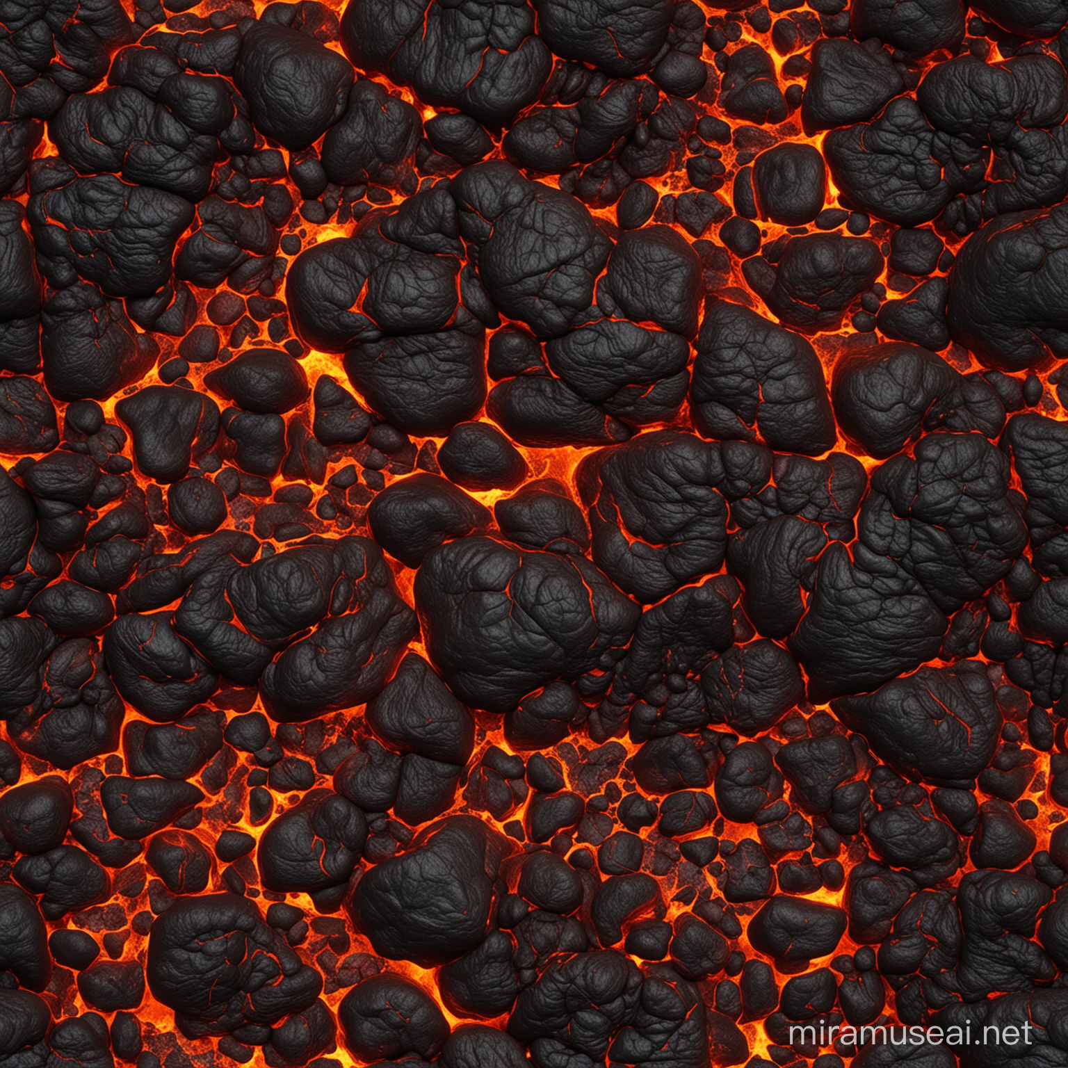 Seamless Lava Texture High Definition 32x32 Tile for Digital Environments