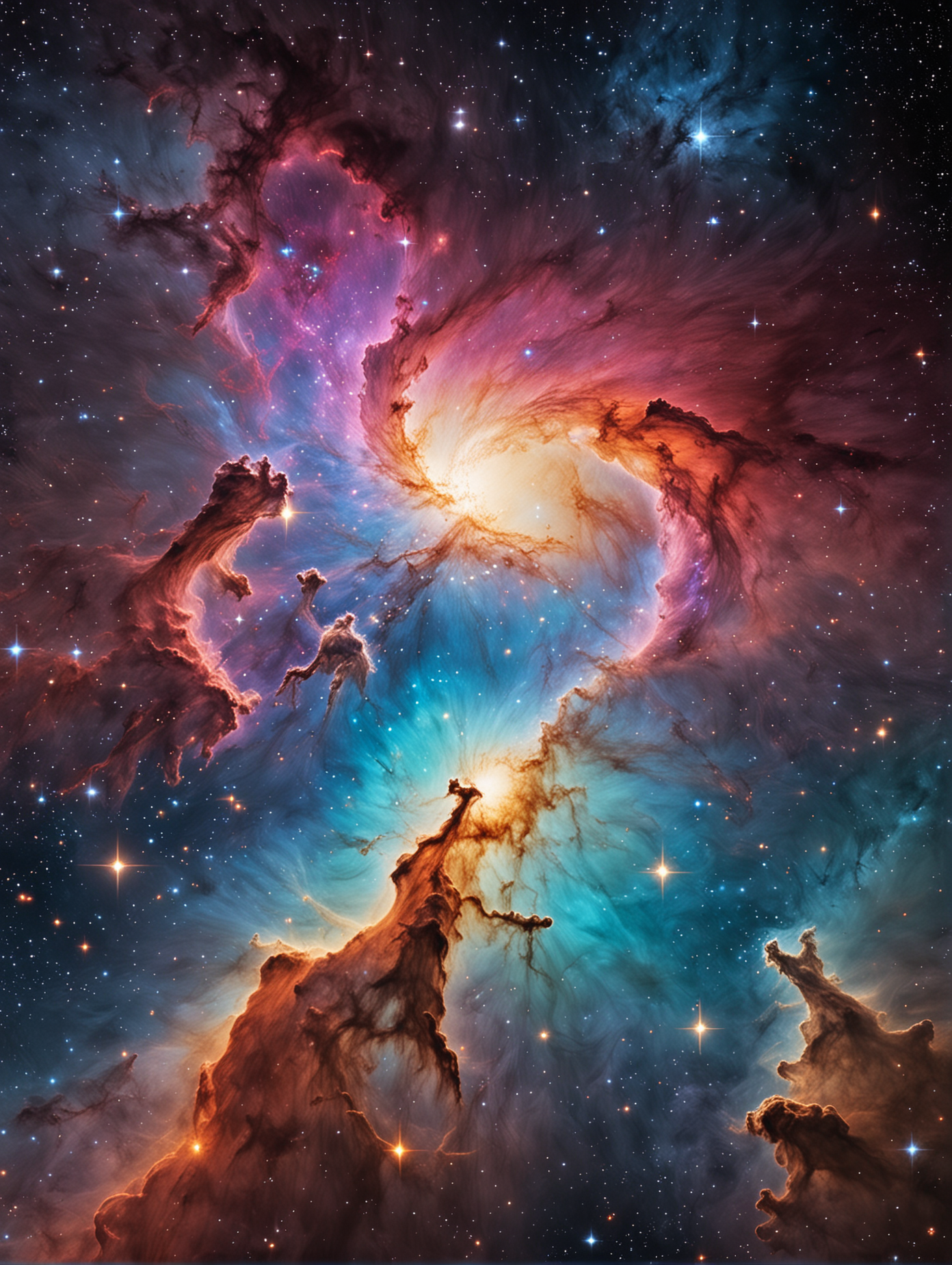 illustration of a galaxy, nebula