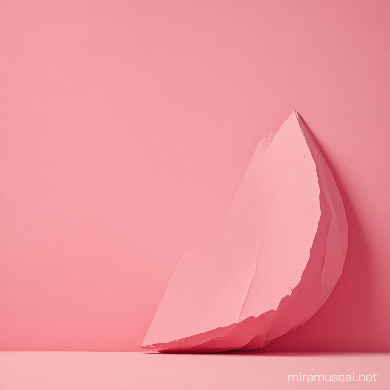 Vintage Pink Lump on Flat Background Retro Aesthetic Abstract Art