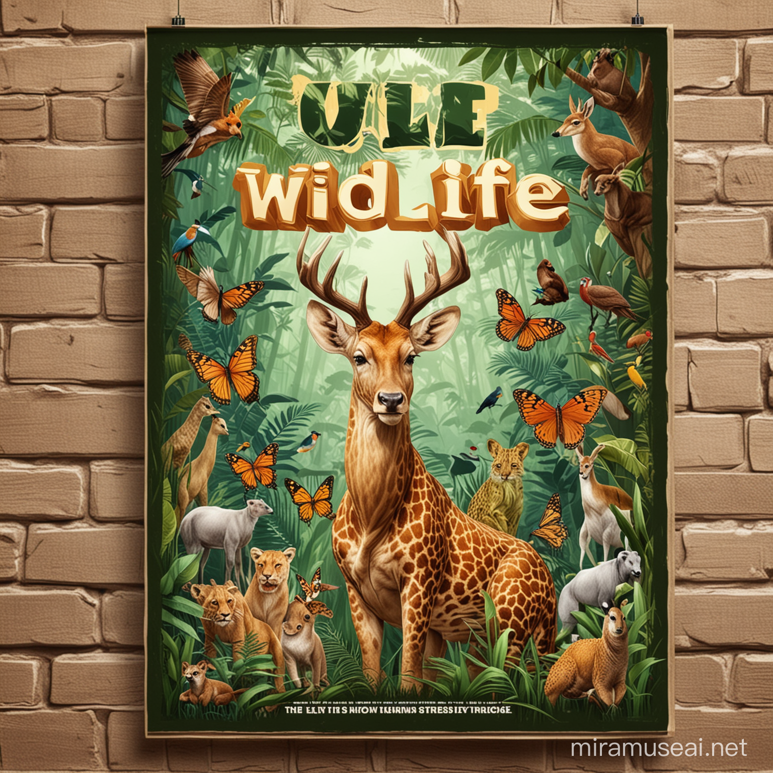 wild life trivia quiz challenge poster, banner