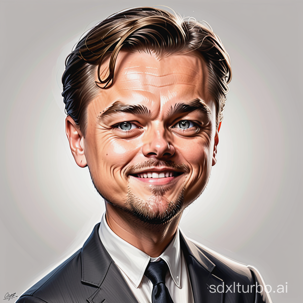 Caricature of a  Leonardo Dicaprio