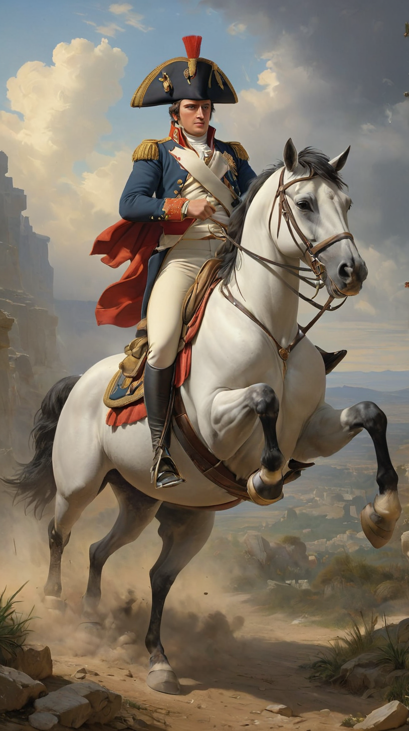 Napoleon Bonaparte Portrait Revolutionary Leader in Military Regalia
