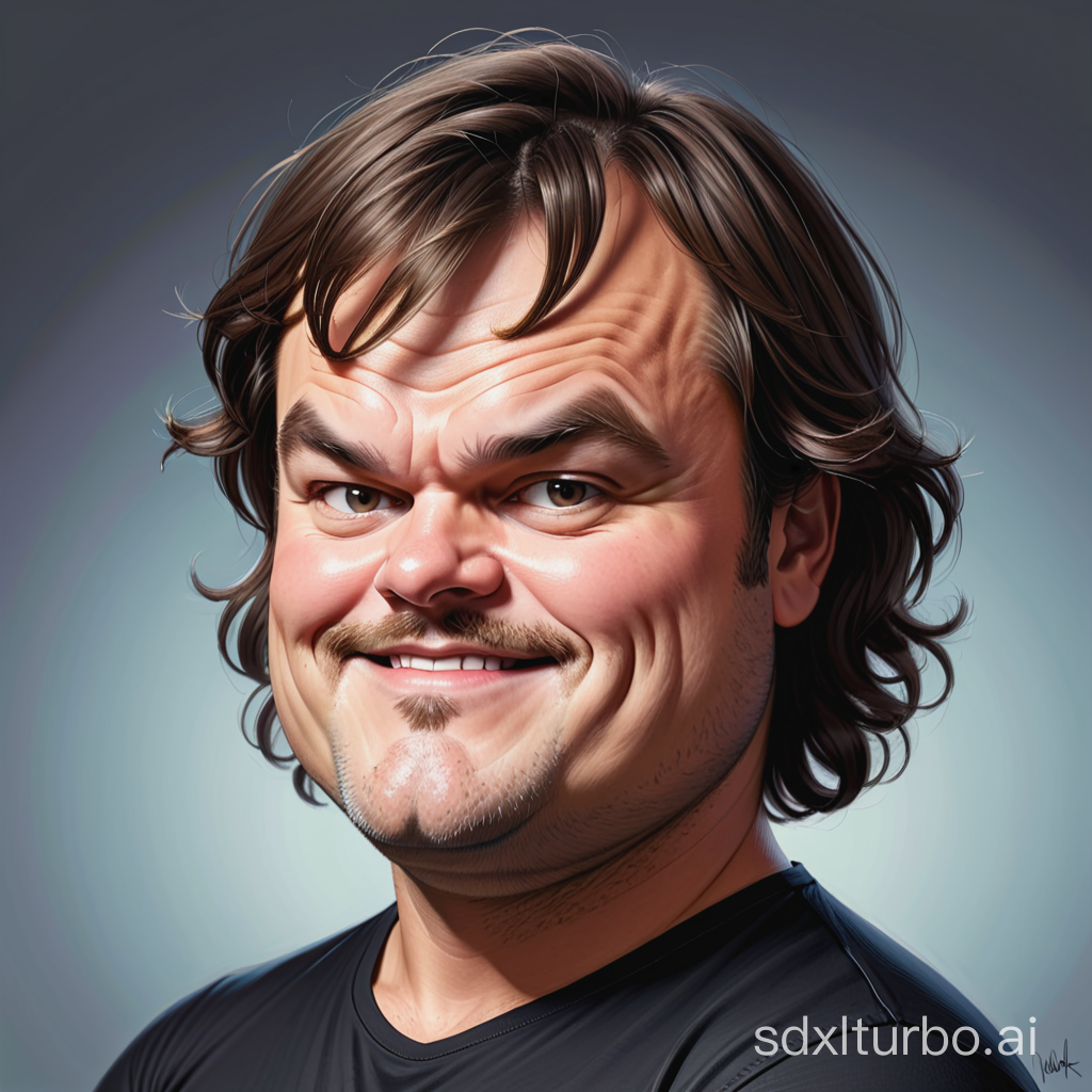 Caricature of a Jack black