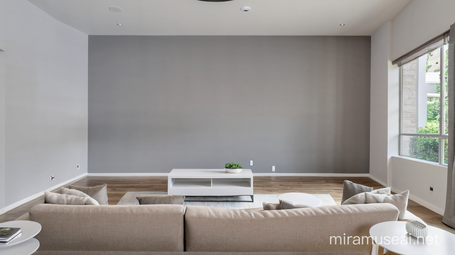 Contemporary Living Room with Spacious Sofa and Entertainment Setup