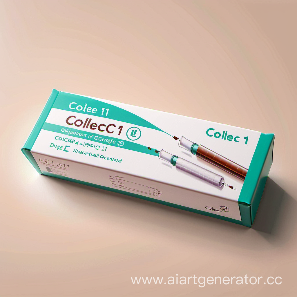рисунок упаковки иньекций препарата с названием "COLLEC-1"  
