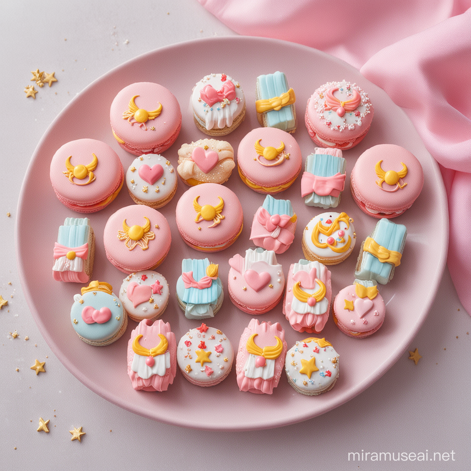 Colorful Sailor Moon Macarons Delightful Dessert Inspired by Anime Characters