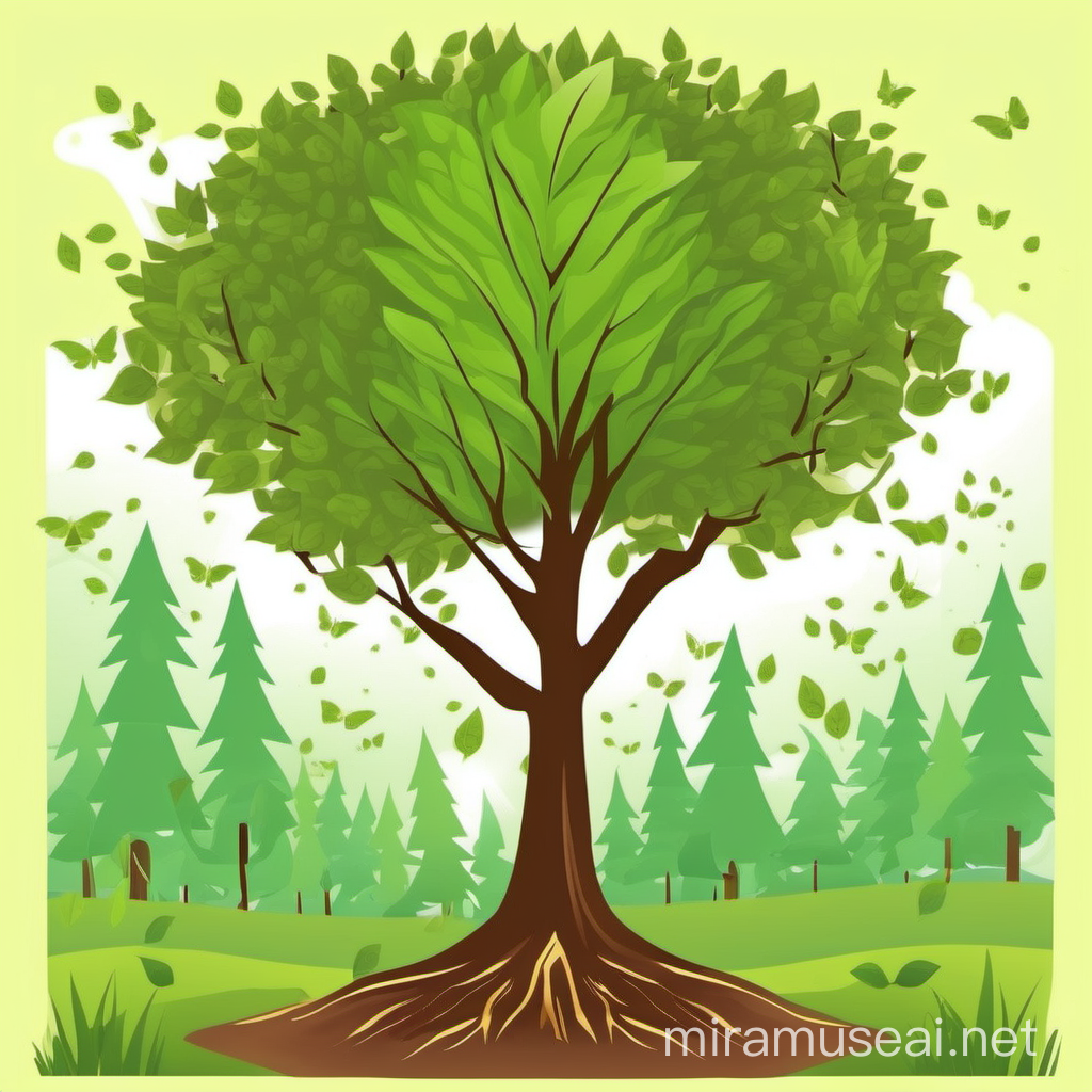 Create a banner for tree planting activity