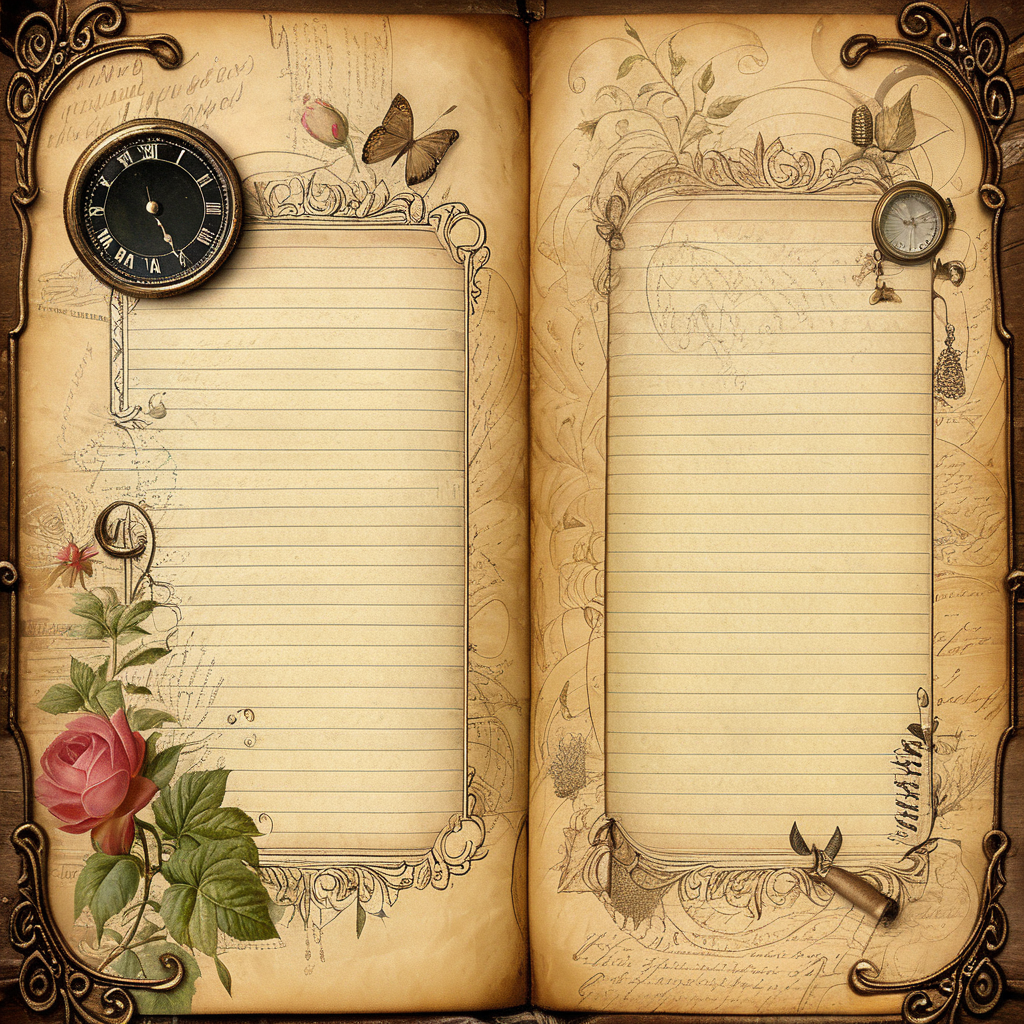 Vintage Magic Journaling Background Pages for Creative Projects