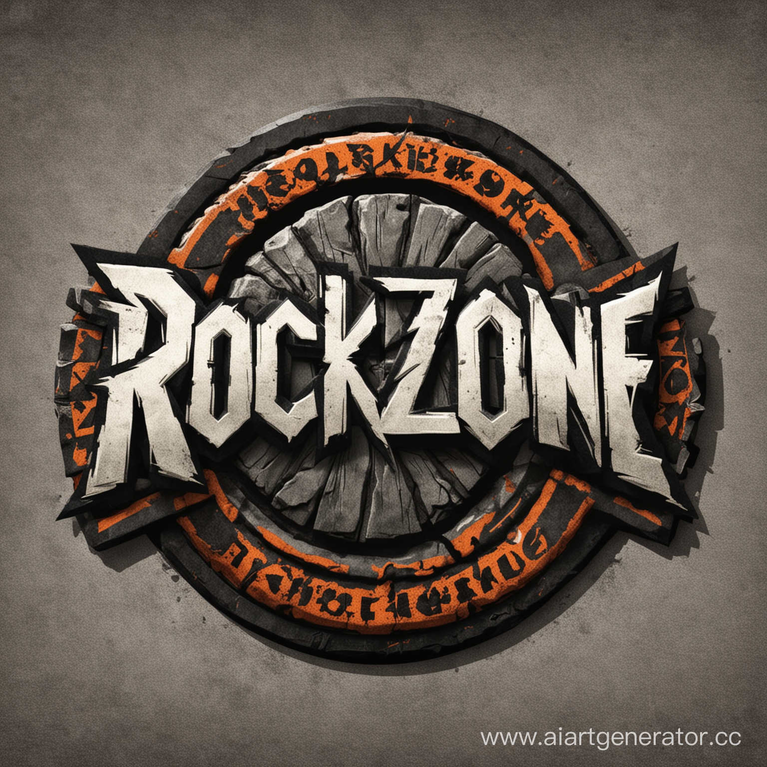 плоский логотип для рокерского сайта "ROCKZONE"