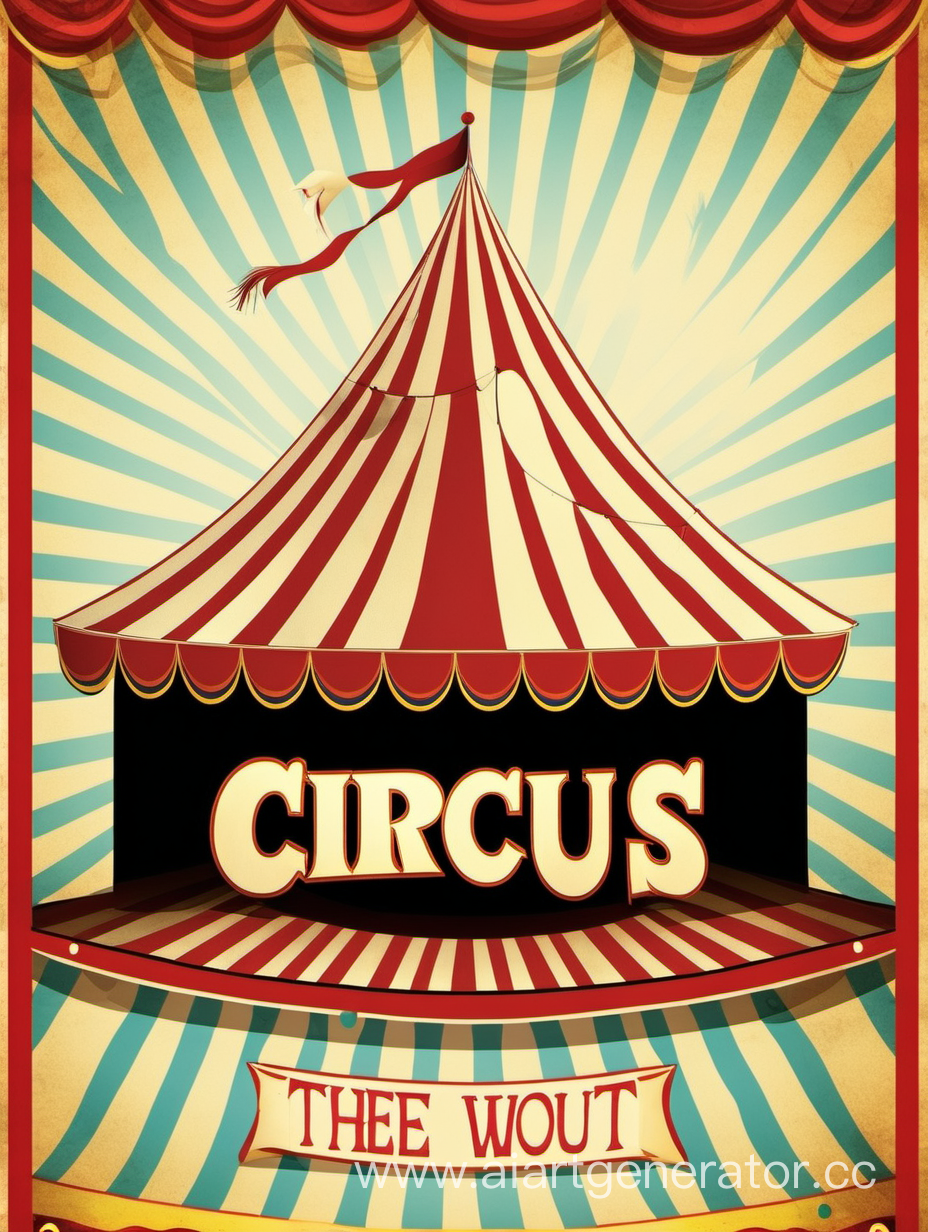 Создай плакат с прилашением в цирк без текста
