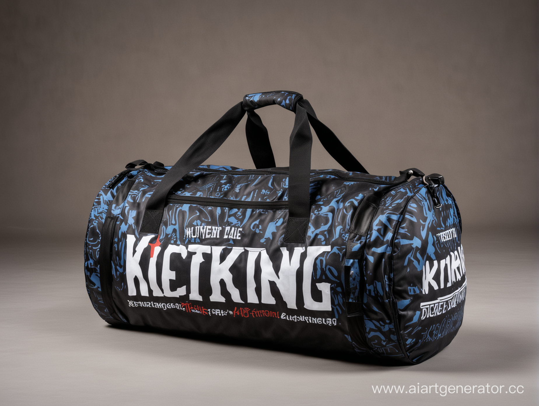 спортивная большая сумка для кикбоксинга с принтом дизайн
