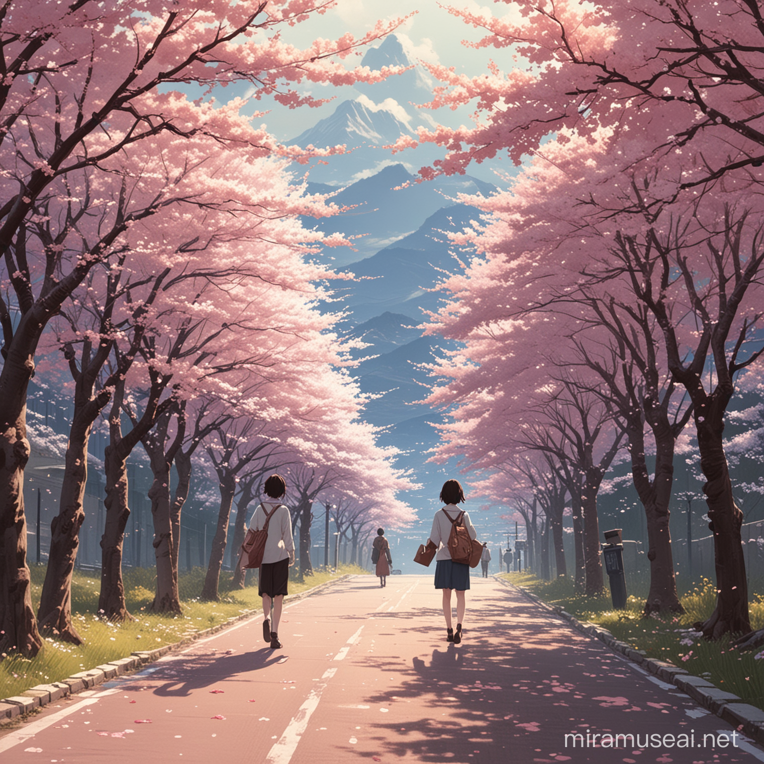 Cherry Blossoms Falling at 5 Centimeters per Second