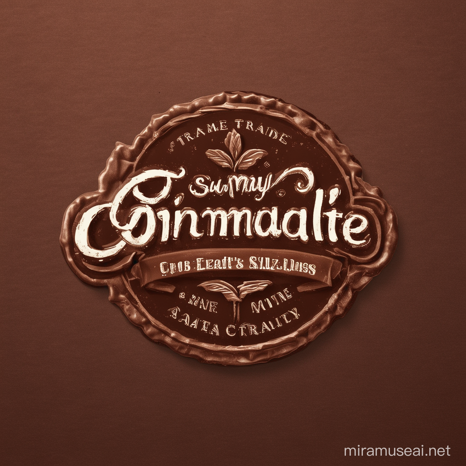 make a logo for my own company yummy chocolate that is eco and fair traide