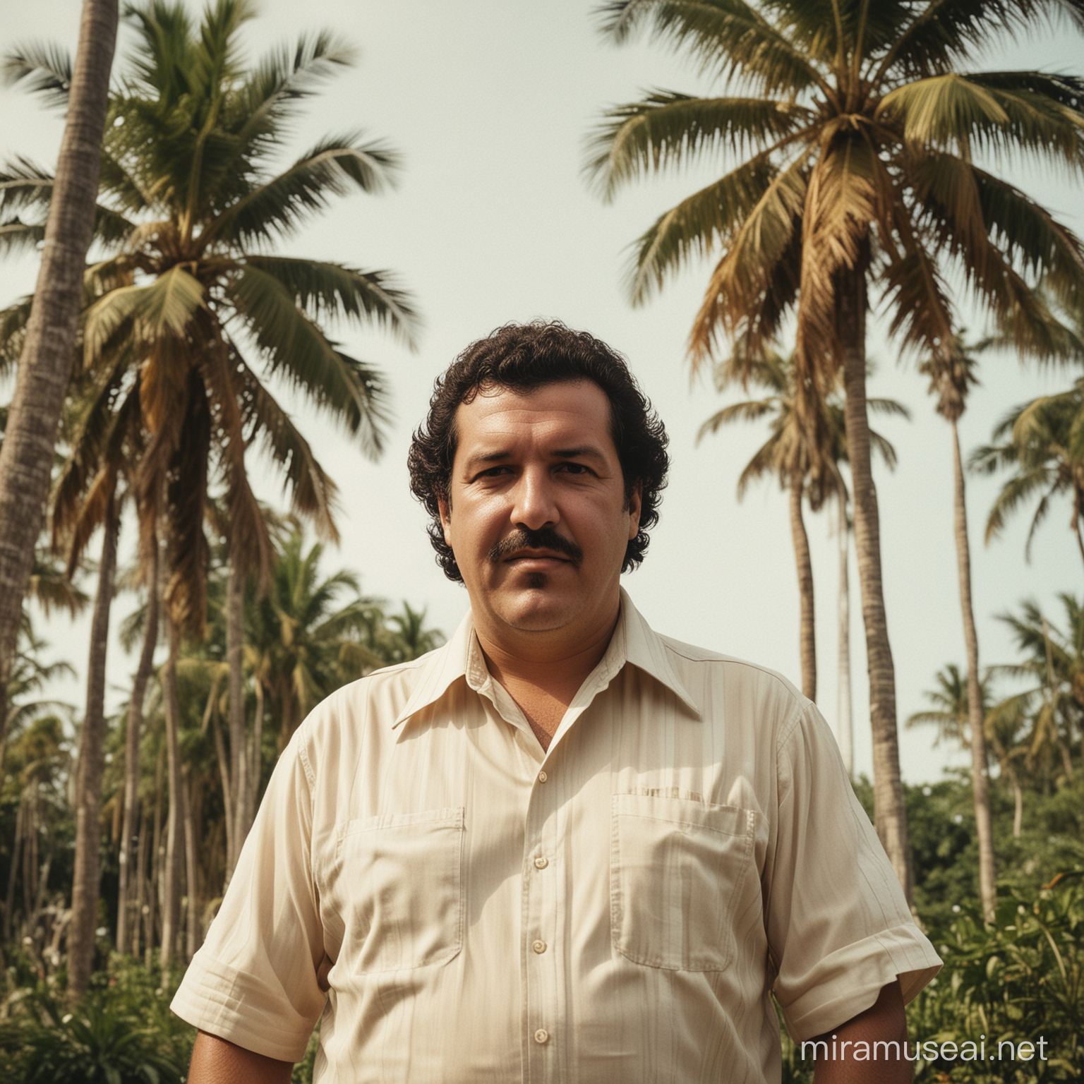 Pablo Escobar in Jamaica, middle 70`s, Hasselblad , ND2 filter, natural light, palm trees background