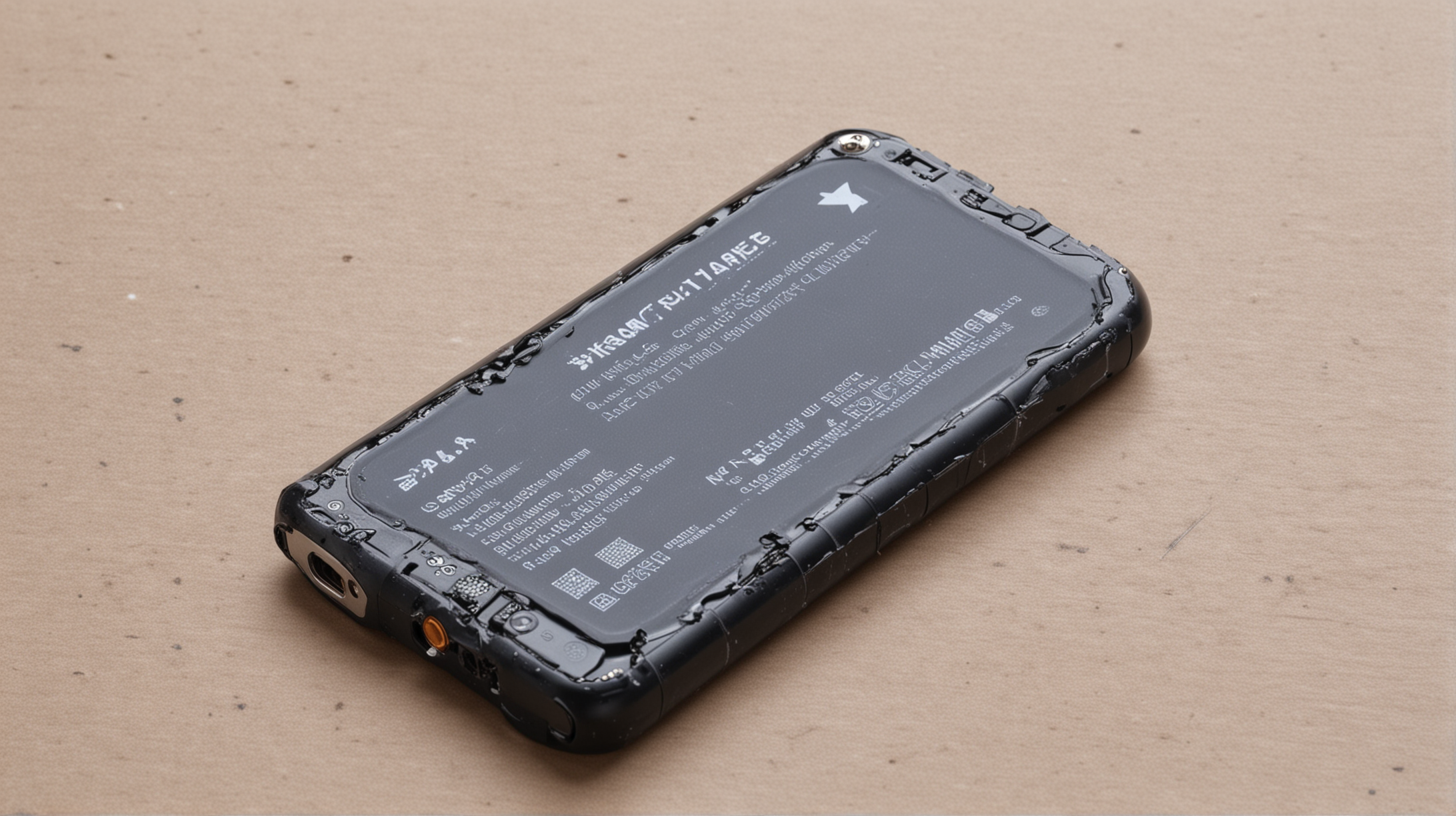 segel battery handphone yang rusak