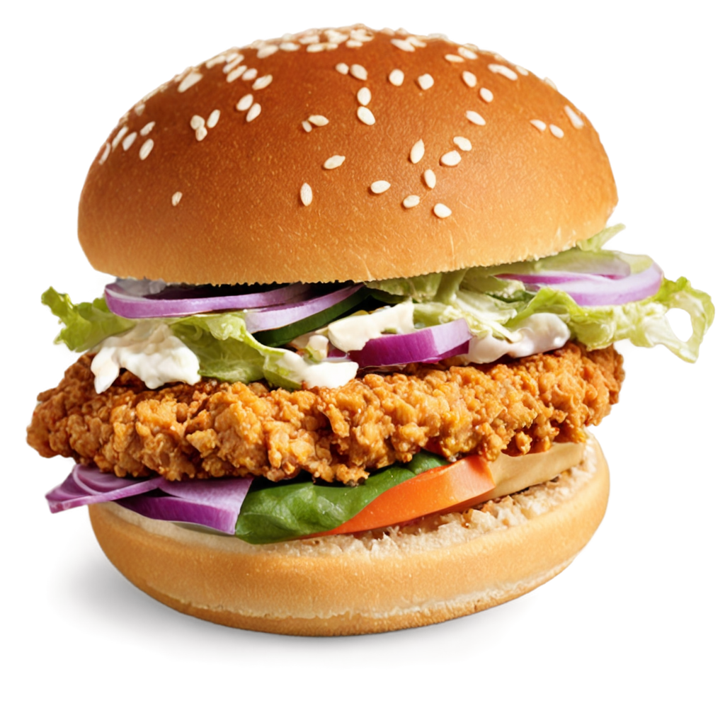 Crispy Chicken Burger with Honey Mustard Coleslaw