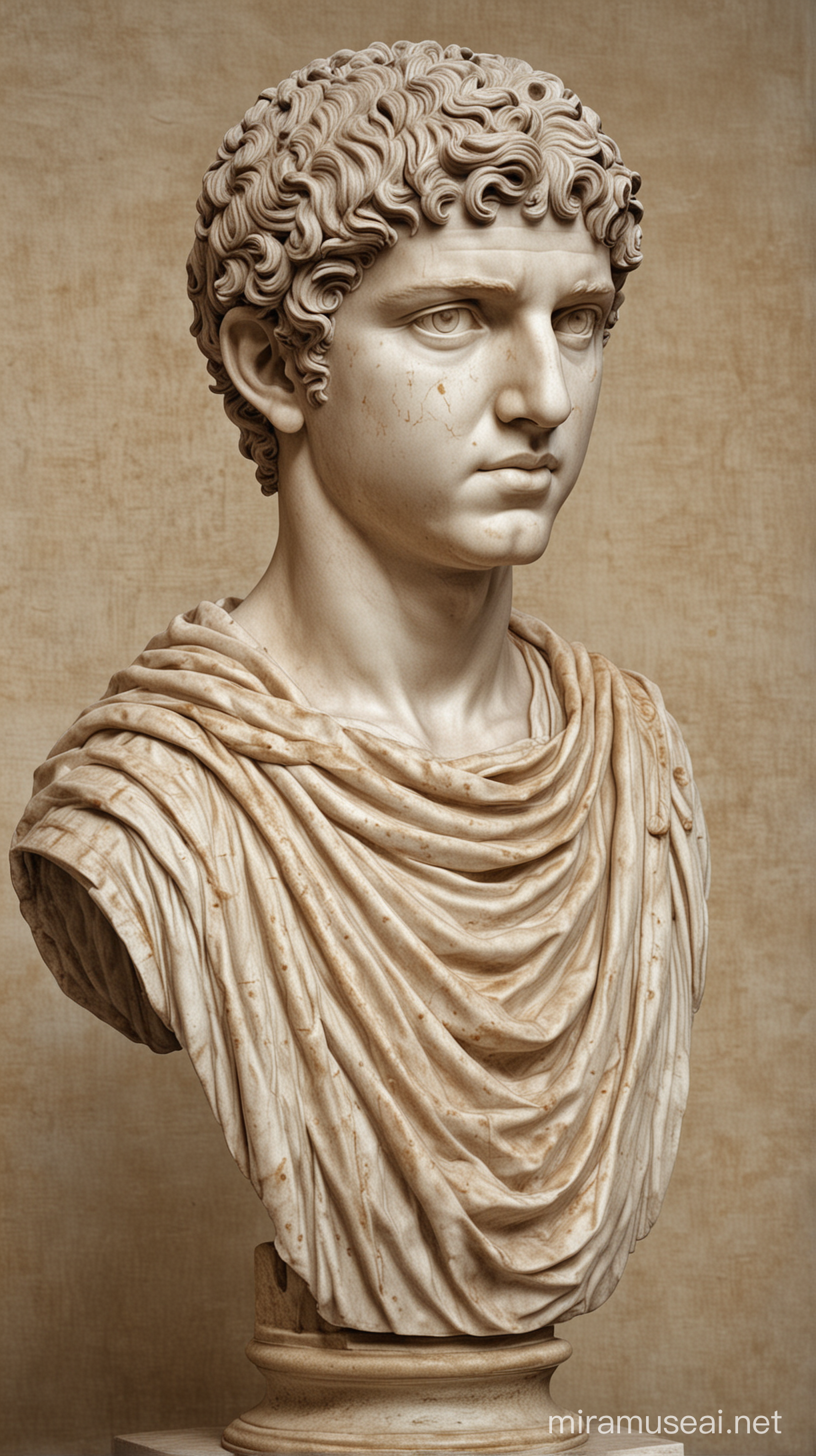 Portrait of Roman Emperor Elagabalus at Age 14