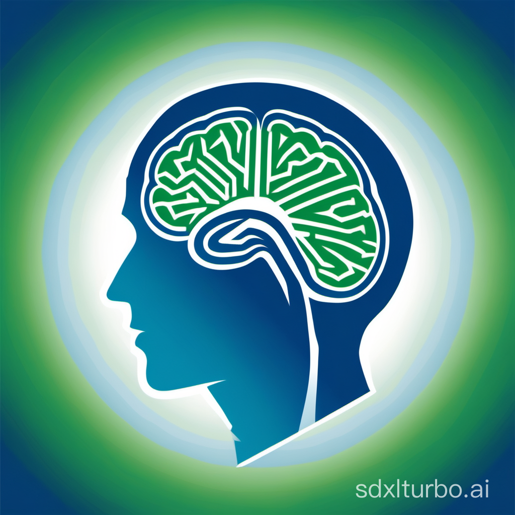 Logo
 a simple side view of the brain or a whole body outline
icon embedded in the center of the brain or human contour map can be an abstract representation of the radioactive trajectory
Use blue and green tone