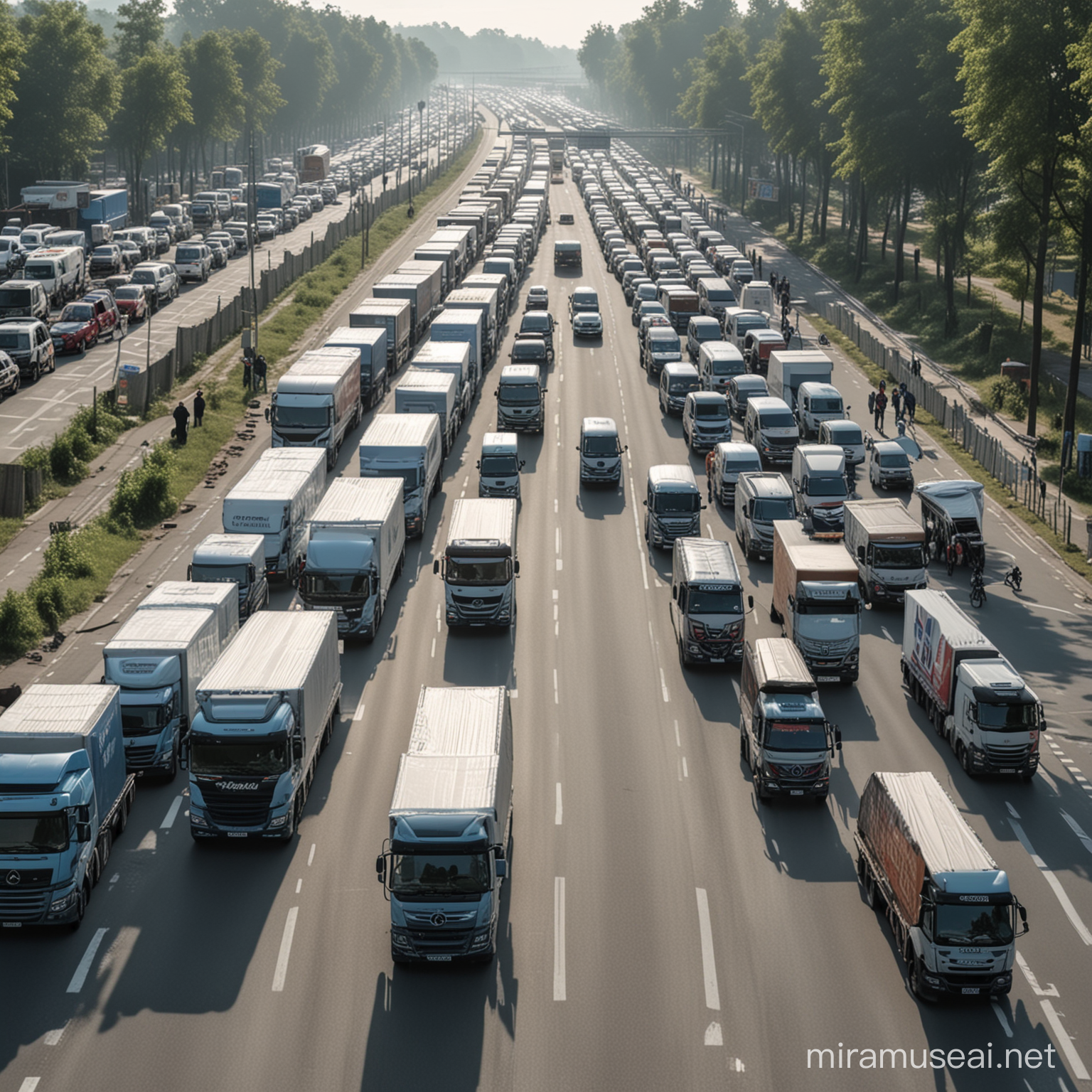 Massive BEDINK Mattress Convoy Causes Traffic Congestion on ARUS MUDIK 2024 Route