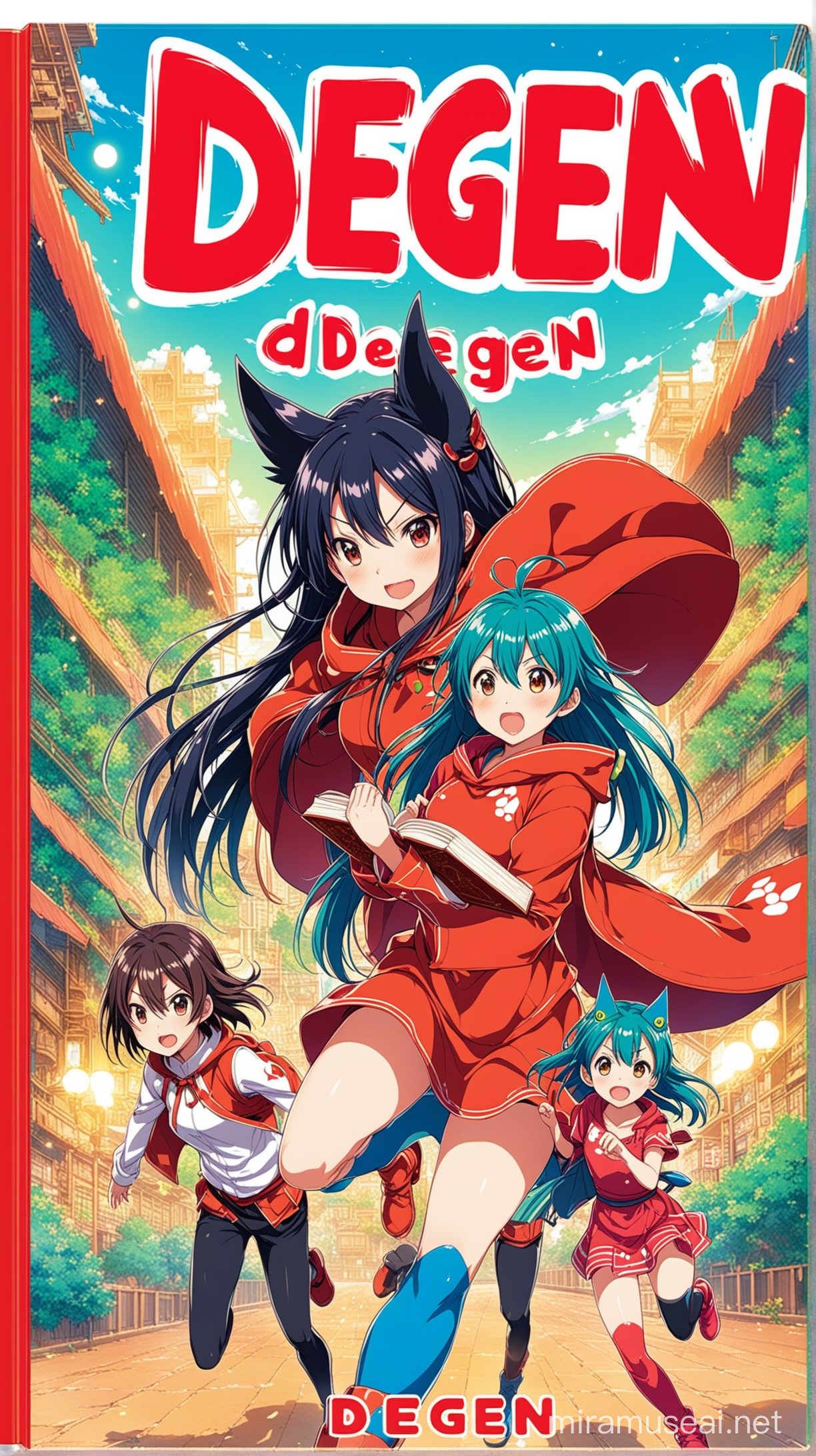 a book called ''DEGEN'' with a anime theme