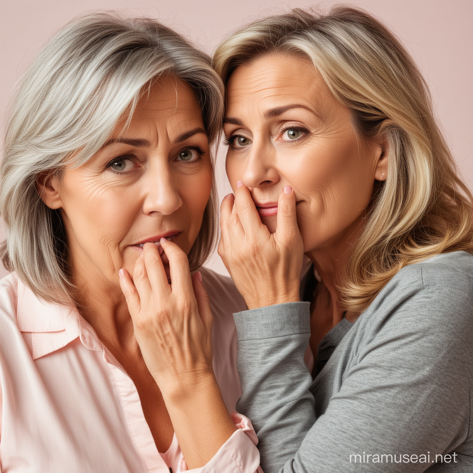 Concerned Mothers in their 50s Watching Over their Daughters