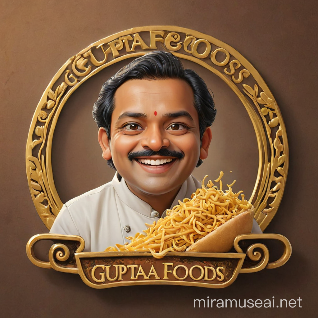 Gupta Foods Logo Vibrant Palette of Global Flavors Celebrating Culinary Diversity