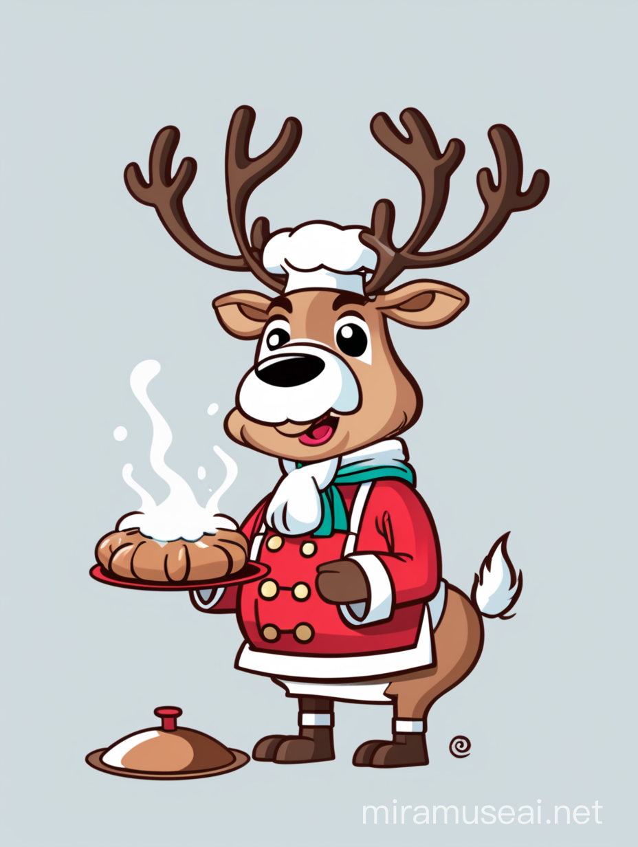 reindeer cook, no background