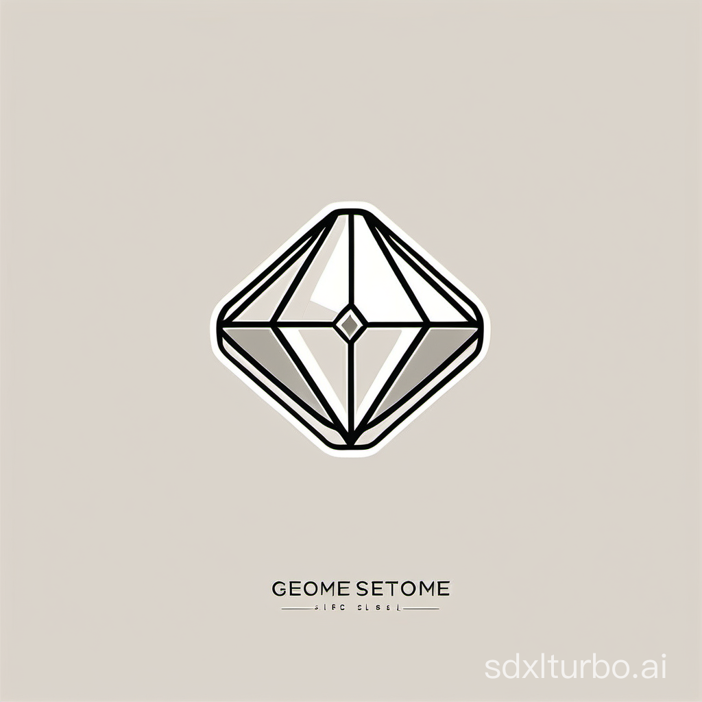 gemstone logo line art minimalistic