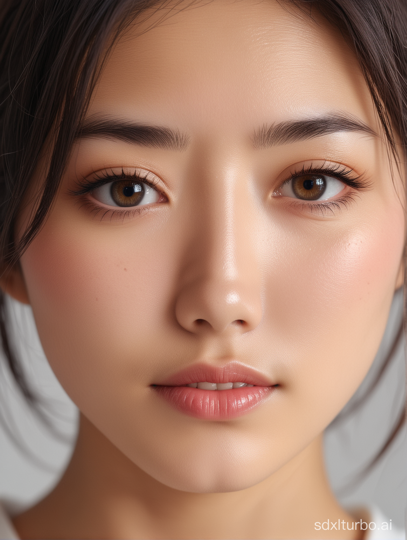 Young japanese girl face, beautiful face, perfect face, 4k, hi resolution, 
