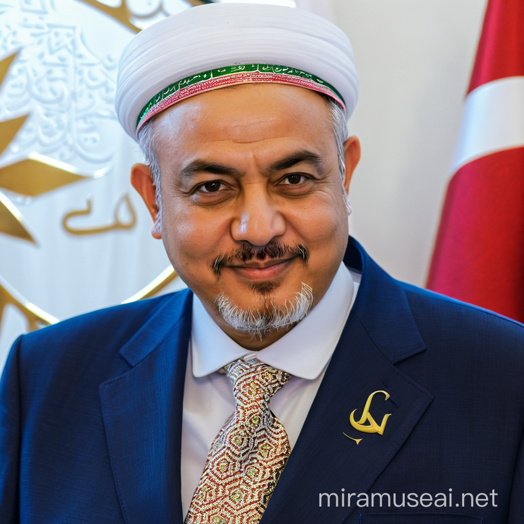 Imam Leading Congregational Prayer in Mosque