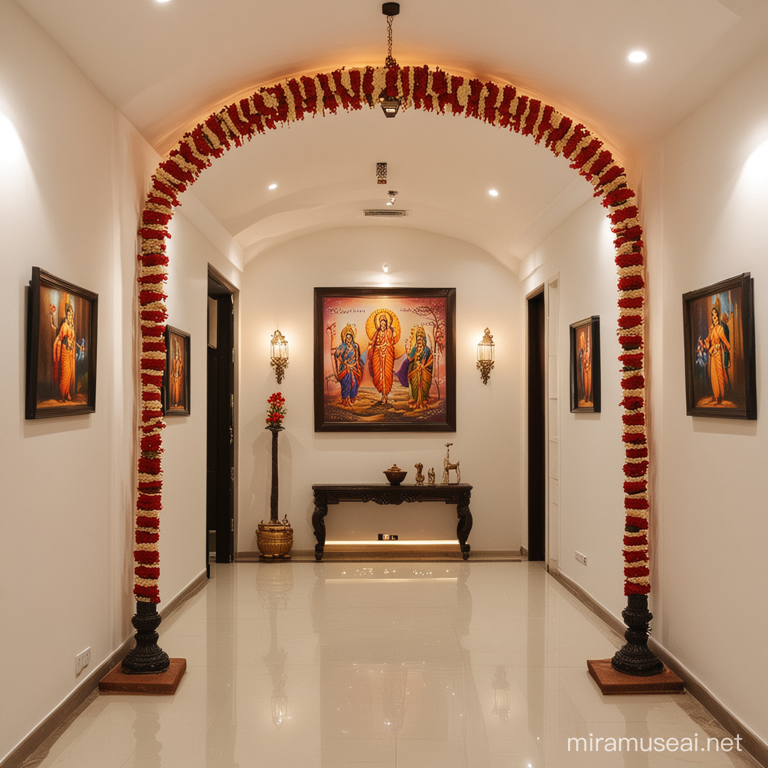 Minimalist Foyer Decor Celebrating Ram Navami