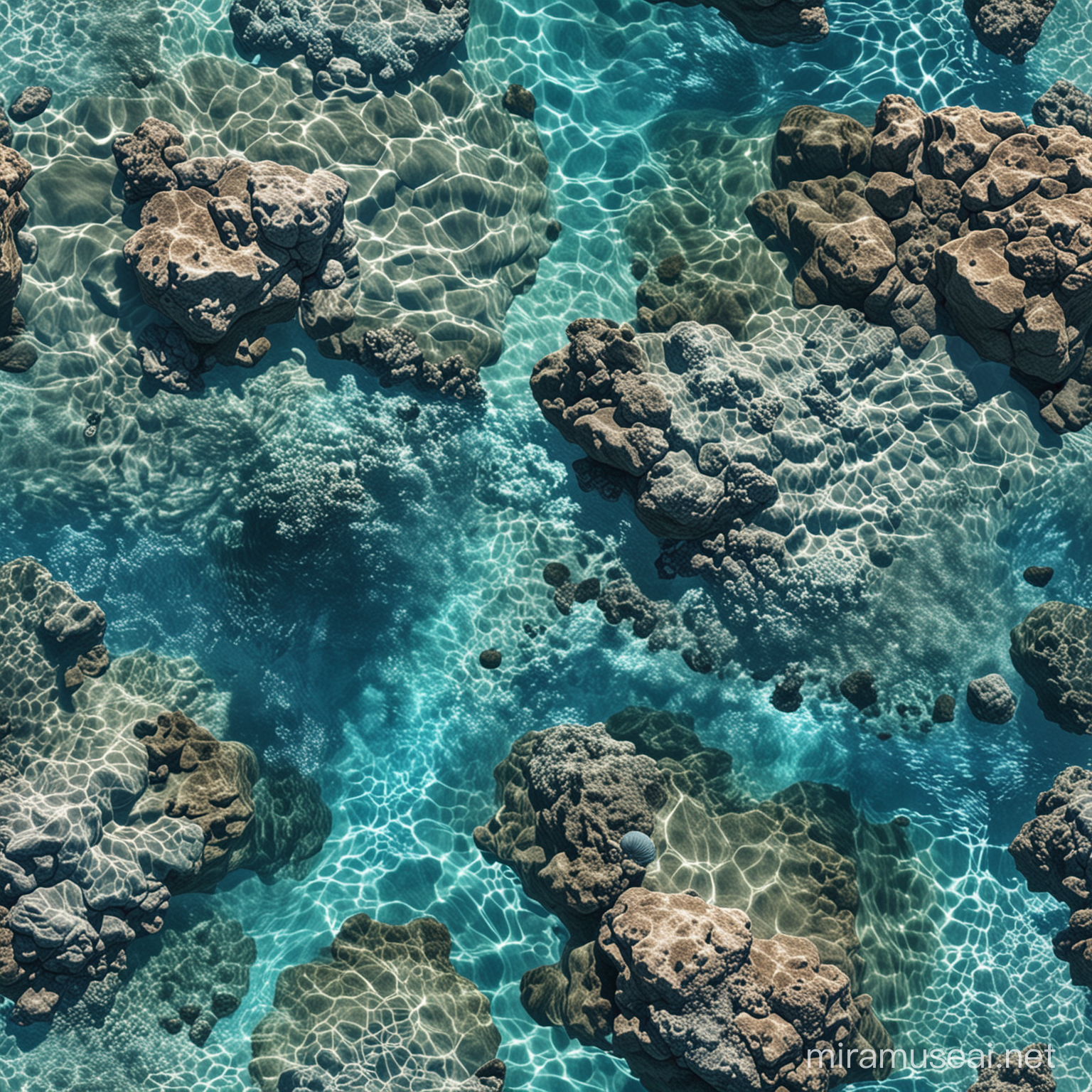 Seamless 32x32 Clear Tropical Water Texture in 4K HD