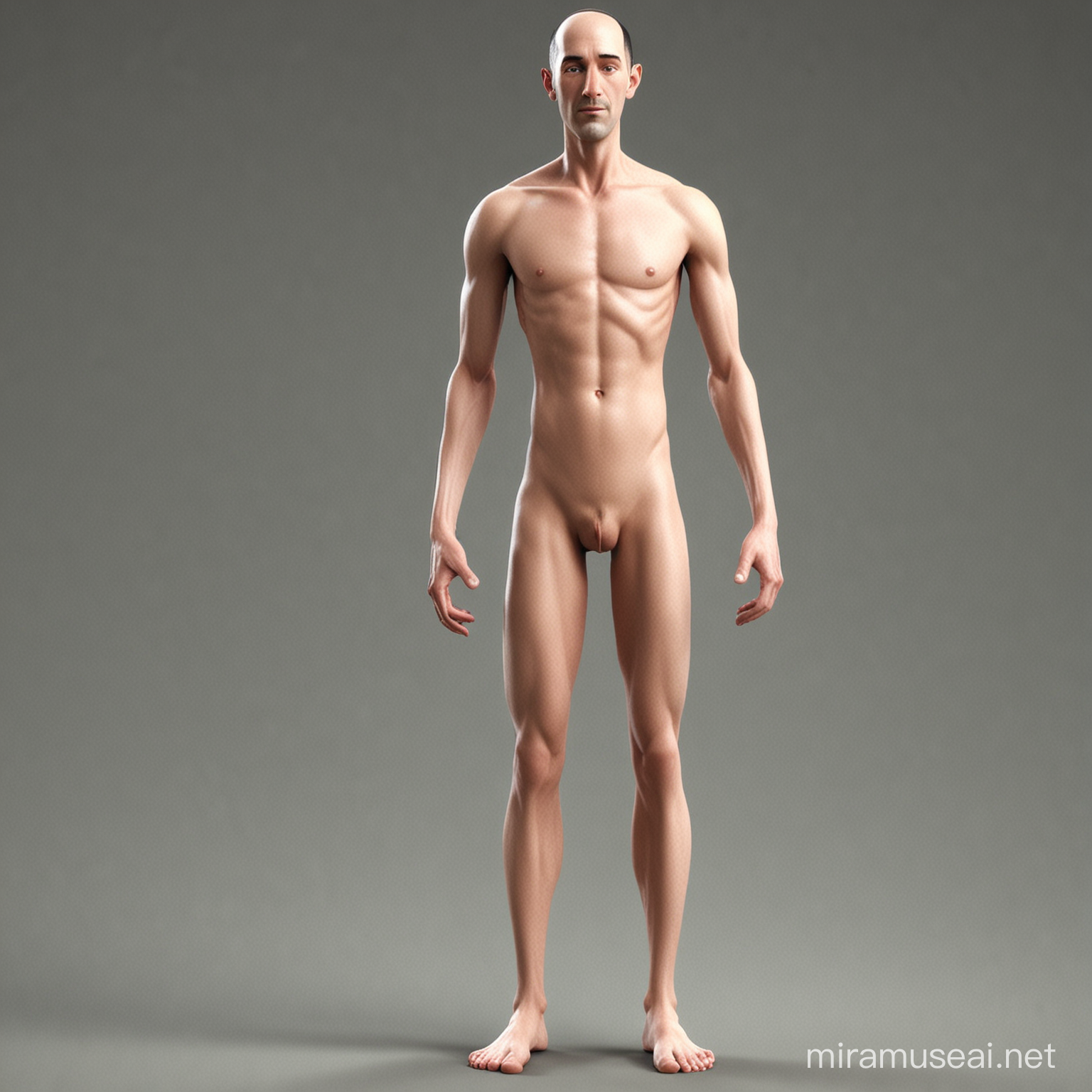 a thin man body animatin