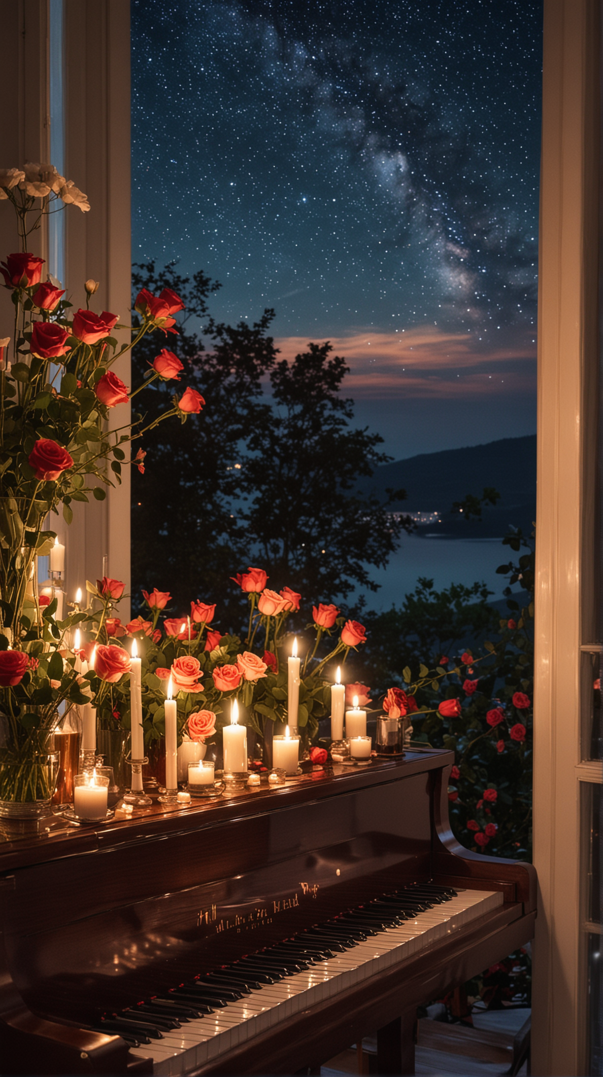 Romantic Evening Serenade with Piano and Candlelight