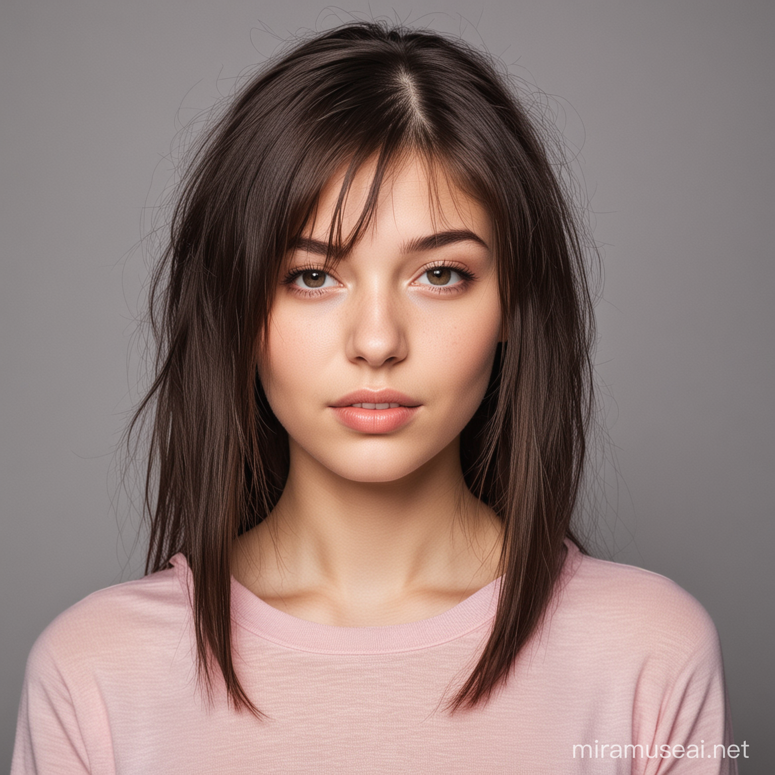 Picture of a girl with split hair