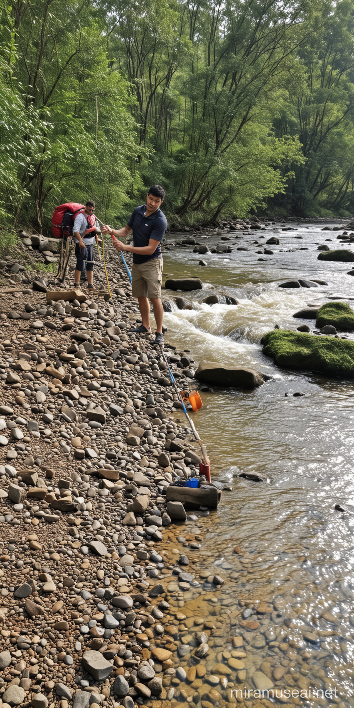 River Water Sampling and Extraction Process