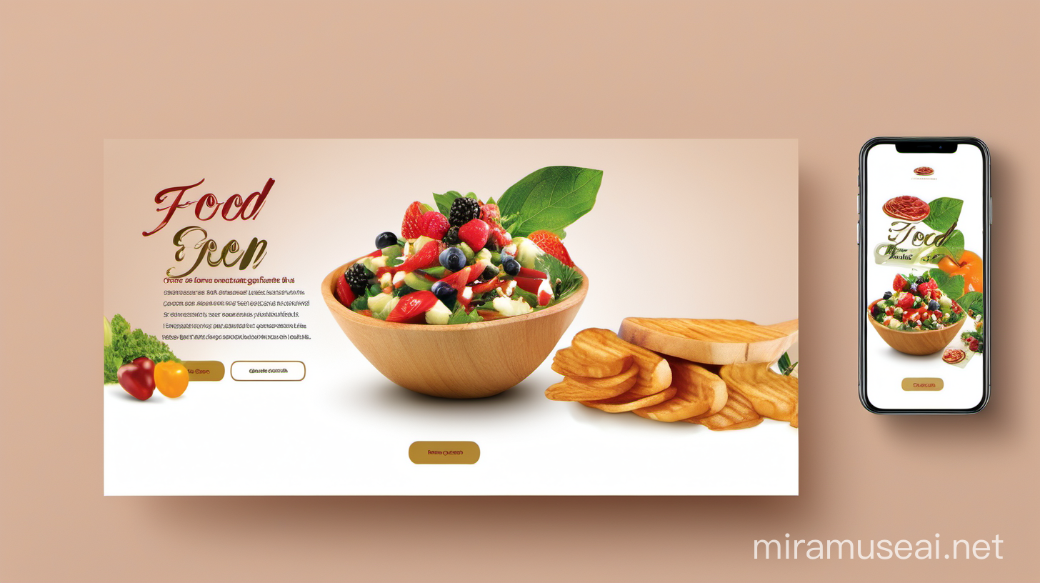 design a webpage cover image for a food brand 