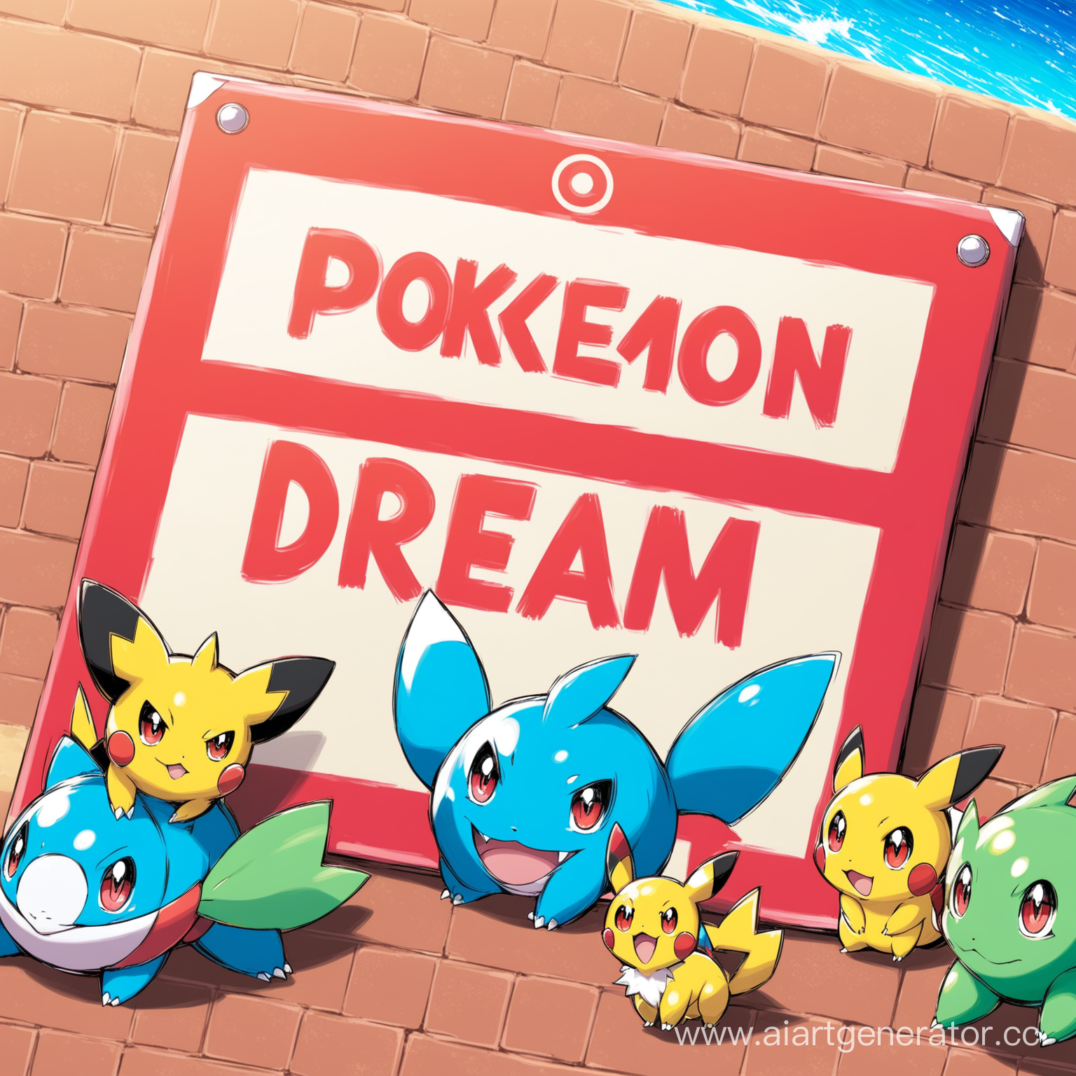 Покемоны, Надпись "Pokemon Dream"