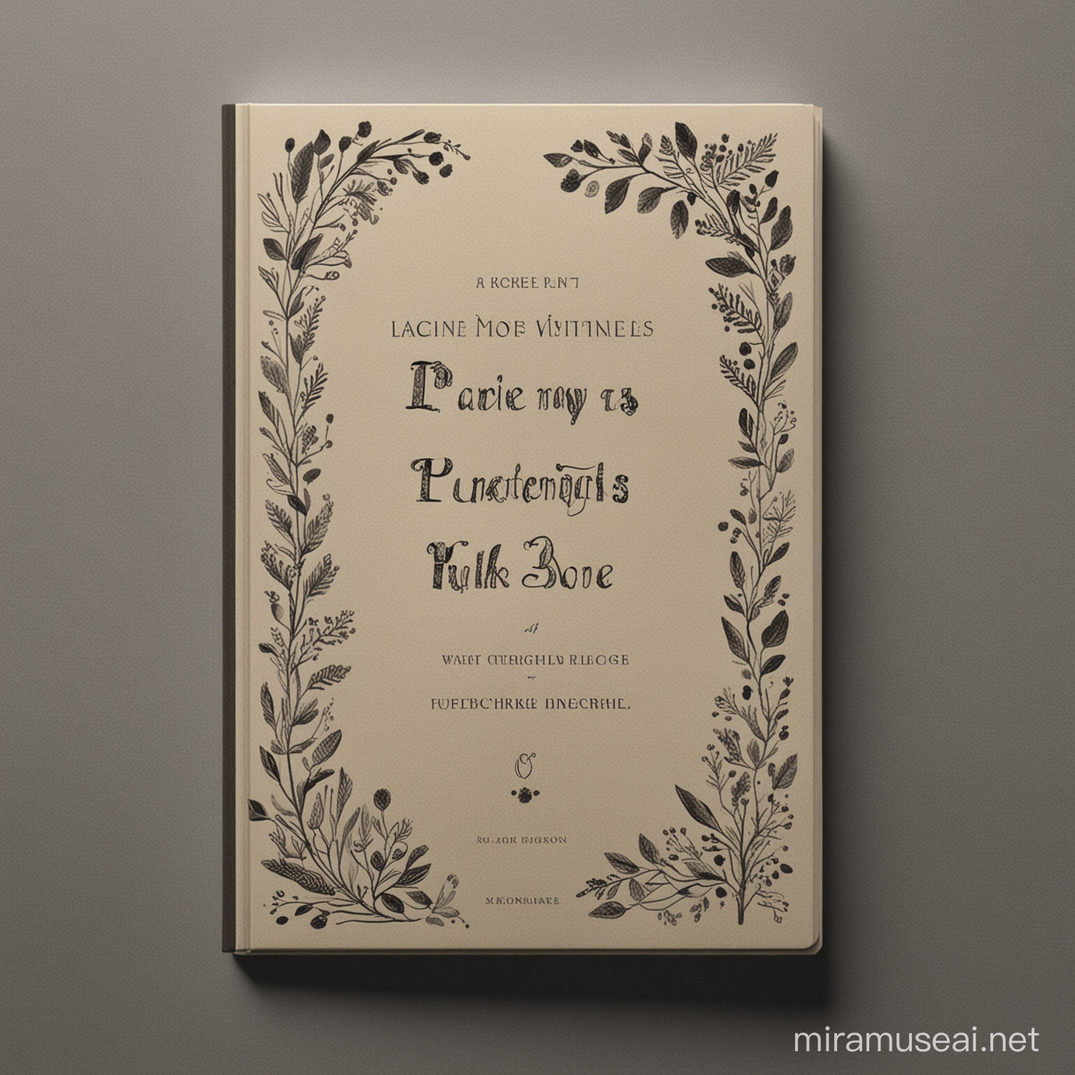 Enchanting Poetry Book Cover with Intricate Design