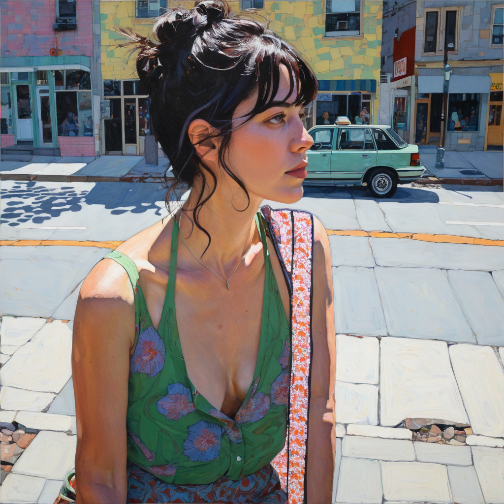 Vibrant Urban Scenes in the Style of Hope Gangloff