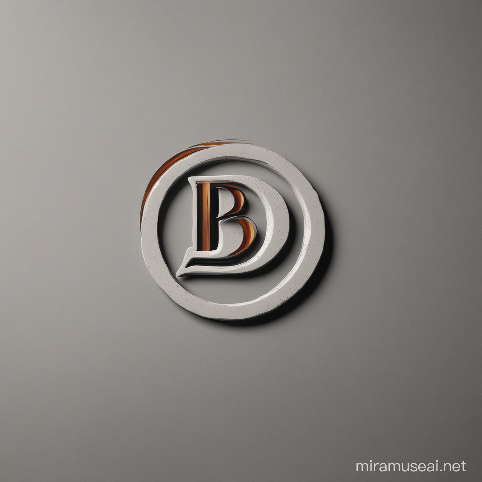 Elegant Decorative Logo Design with BD Letters