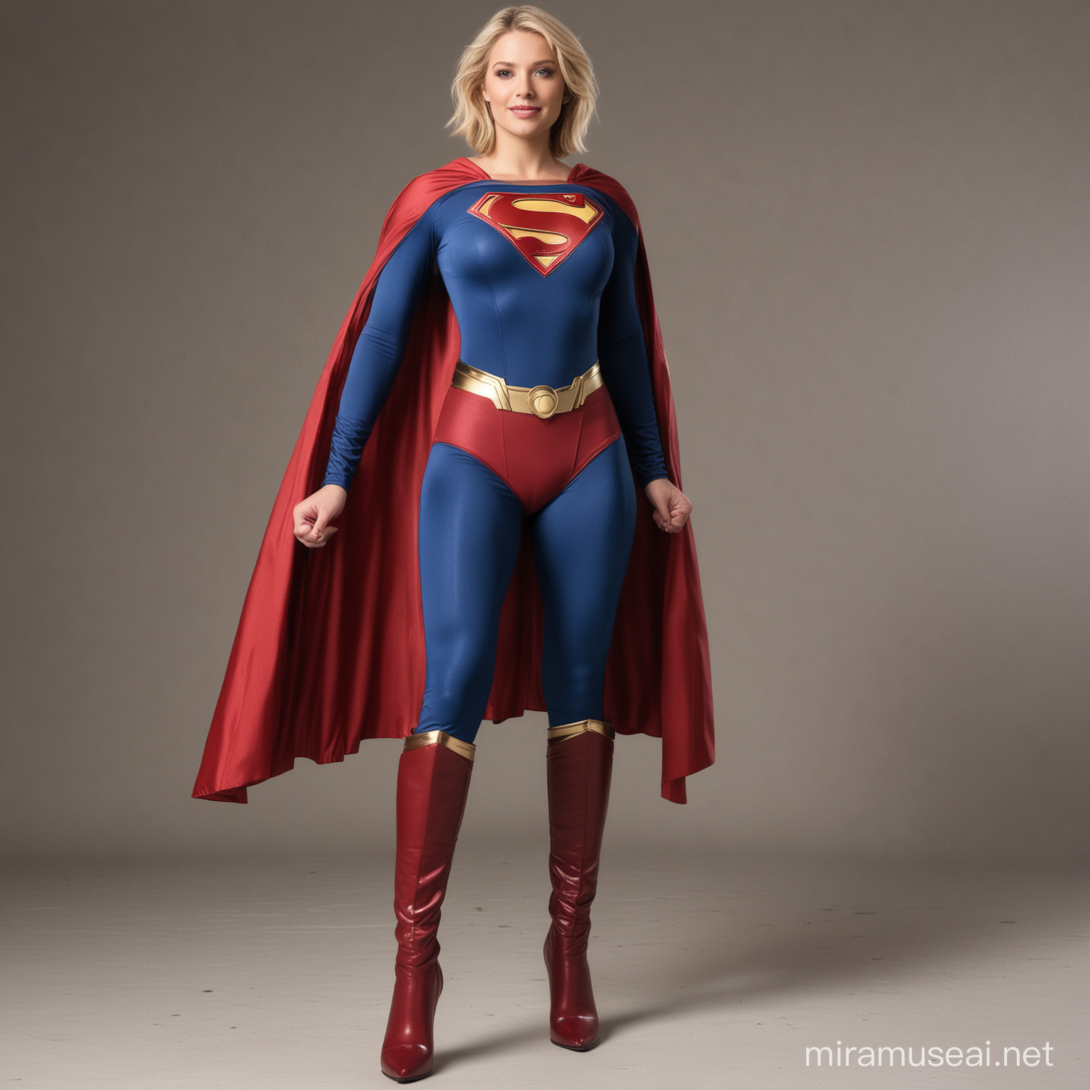 Androgynous Supergirl Cosplay with Stiletto Boots