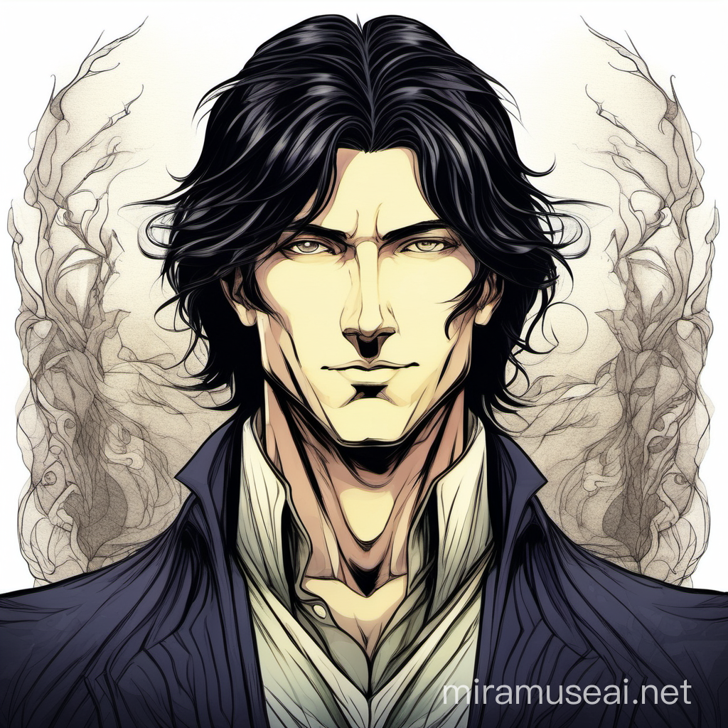 MiddleAged Man with Fantasy Novel Style Hair