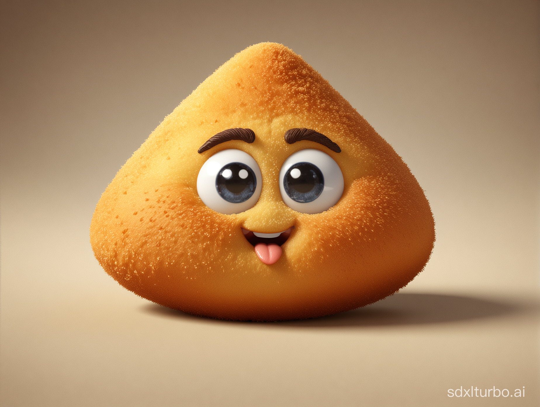 /imagine prompt: generate a 3d hd mascot of a coxinha, with the following attributes: iconic coxinha shape, friendly and engaging character, crispy and golden texture, creamy and flavorful filling, cheerful and inviting facial expression, high quality render with realistic details --ar 4:3 --q 3
