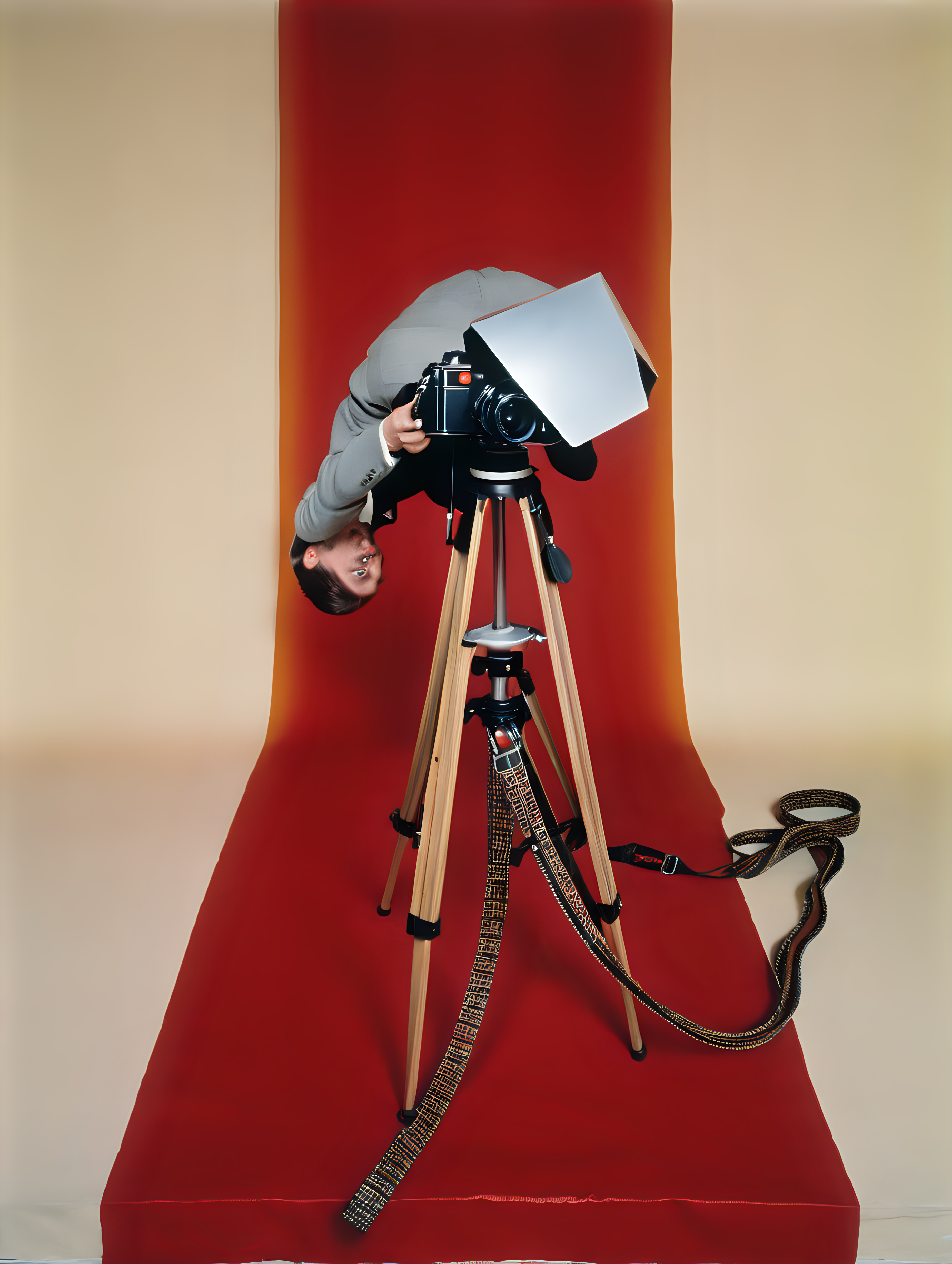 Intense Portrait Photography Francis Bacon in Flashlight