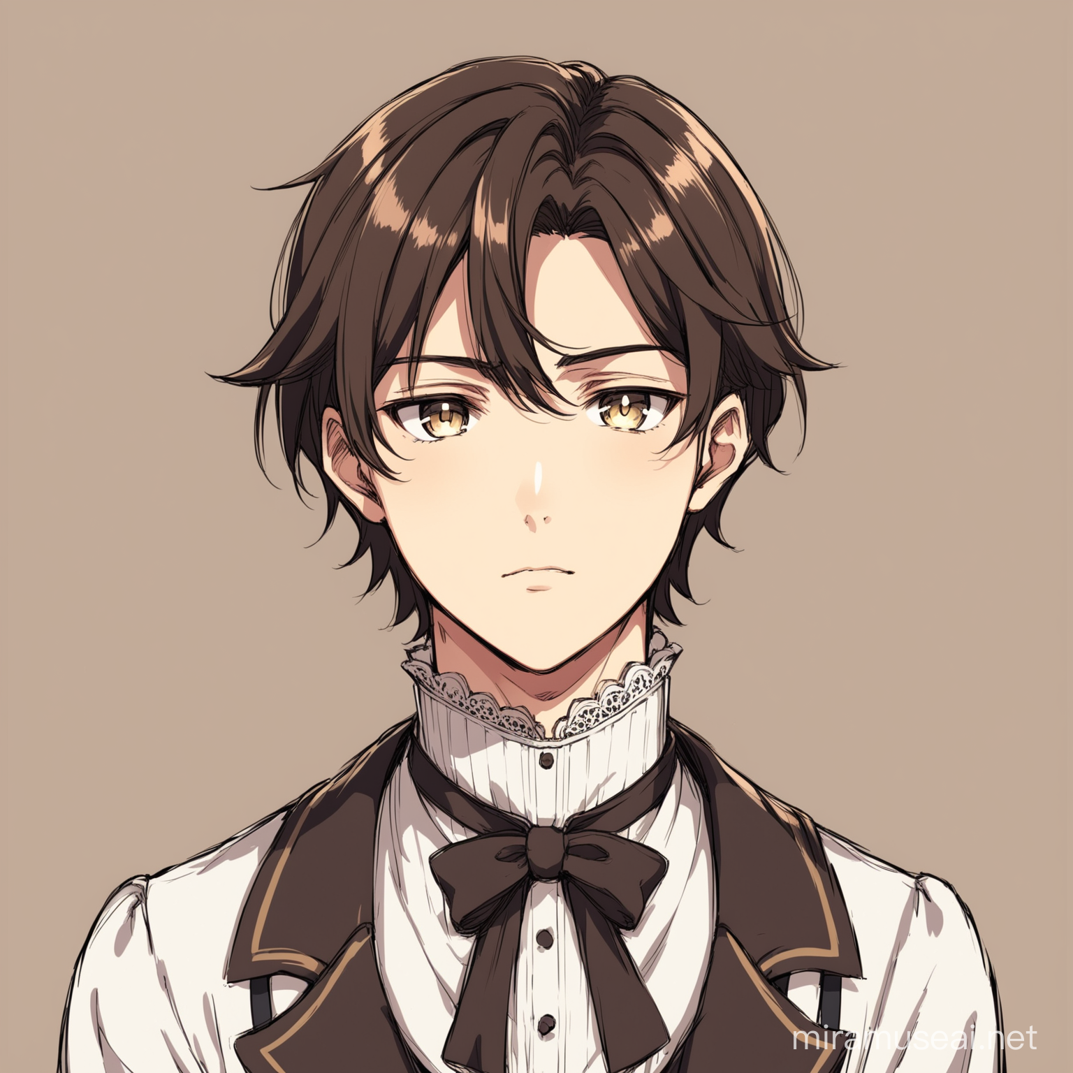 Victorian Gentleman Portrait in Anime Style